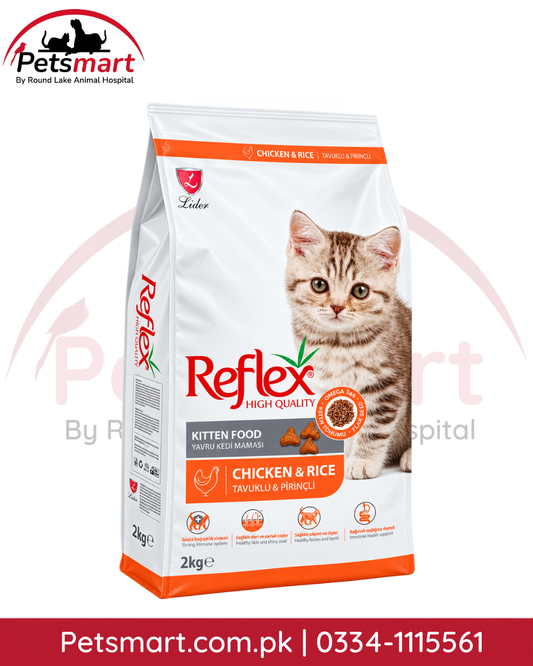 Reflex Kitten Chicken and Rice Dry Cat Food 2kg bag for growing kittens