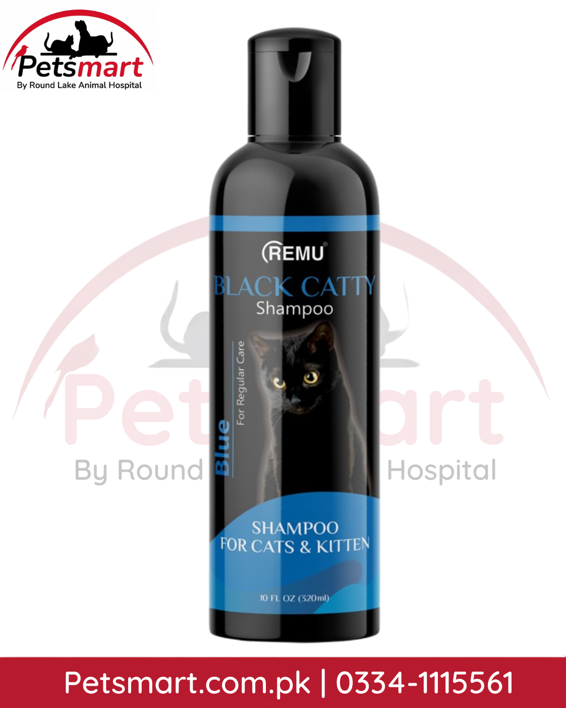 Remu Black Catty Blue Regular Care Shampoo 320ml for cats and kittens