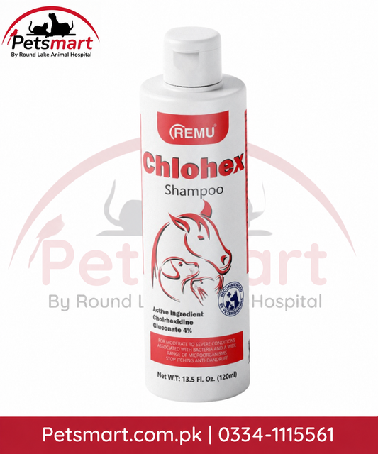 Remu Chlohex Medicated Shampoo 120ml with Chlorhexidine Gluconate 4 percent