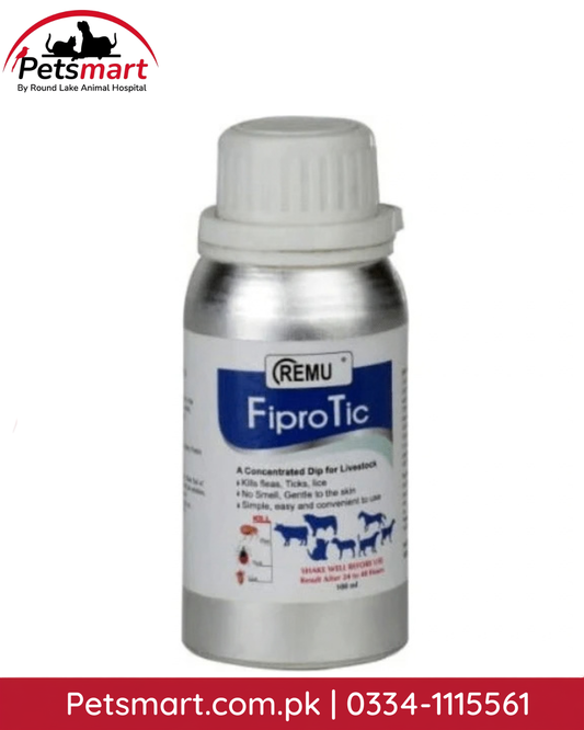Remu FiproTic Fipronil 5% concentrated flea tick and lice dip 100ml
