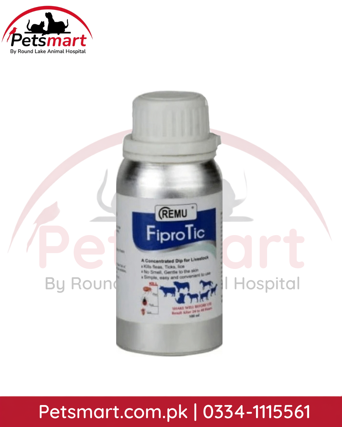 Remu FiproTic Fipronil 5% concentrated flea tick and lice dip 35ml