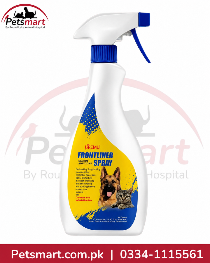 Remu Frontliner Tick and Flea Spray 500ml for pet environment flea and tick control