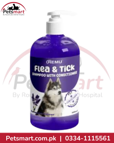 Purple Remu Lavender Flea and Tick pet shampoo and conditioner 550ml pump bottle
