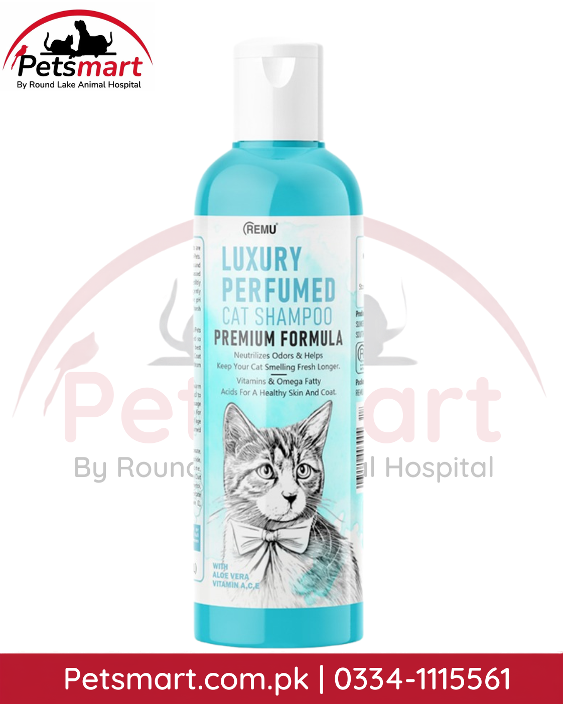 Remu Luxury Perfumed Cat Shampoo Blue 320ml Premium Formula for cats
