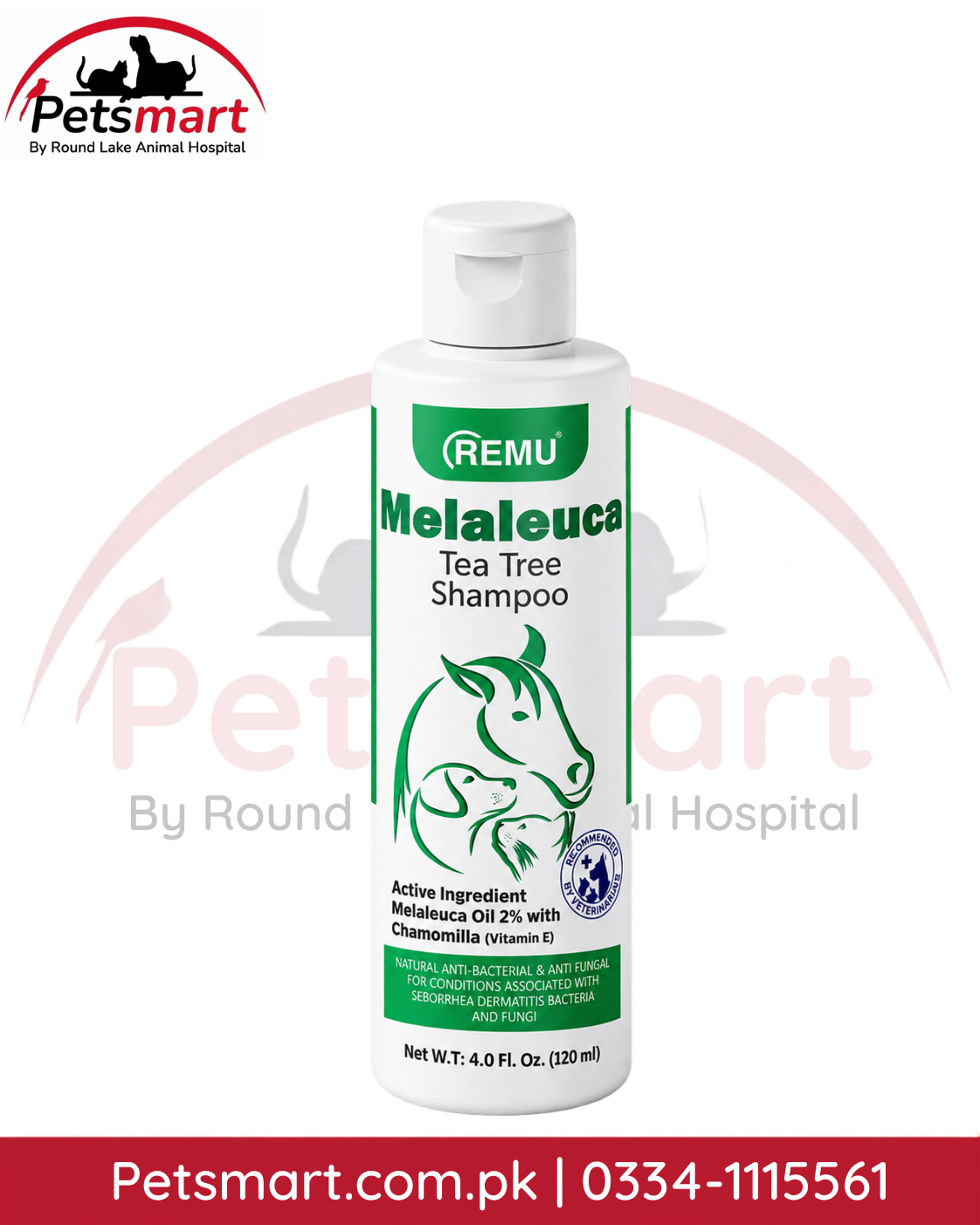Remu Melaleuca Tea Tree Shampoo 120ml for pet skin and coat care