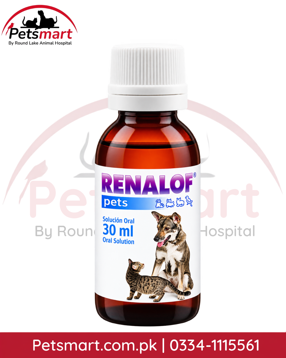 Renalof Pets 30 ml kidney and urinary support oral solution for dogs and cats