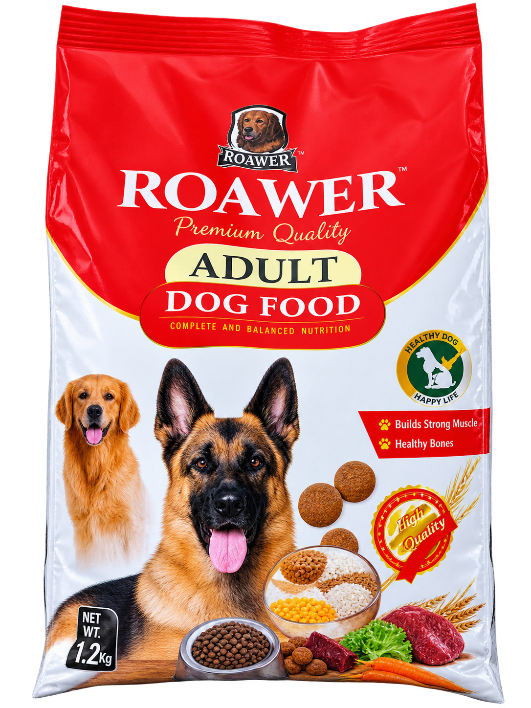 Roawer Premium Adult Dog Food 3kg for large breed dogs