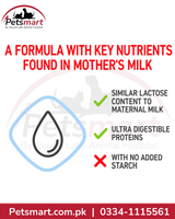 Royal Canin Babydog Milk formula with digestible proteins similar lactose content and no added starch