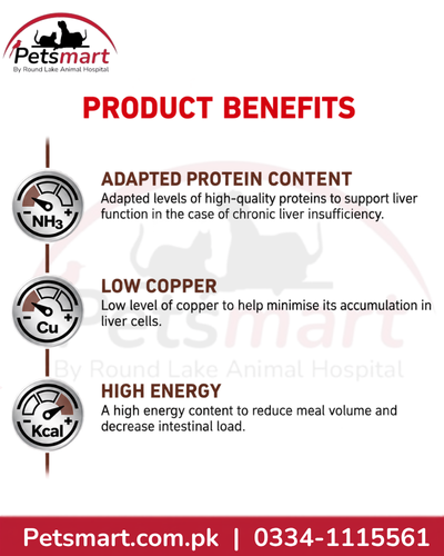 Royal Canin Hepatic dog food benefits including adapted protein low copper and high energy