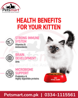 
Royal Canin Kitten health benefits including immune support brain development and microbiome support