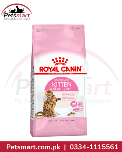 Royal Canin Kitten Sterilised Dry Cat Food 2kg for neutered kittens aged 6 to 12 months