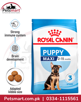 Royal Canin Maxi Puppy kibble with natural antioxidants and no artificial colours or flavours