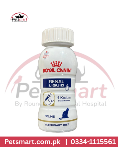 Royal Canin Renal Liquid 200ml veterinary liquid diet for cats requiring renal support and assisted enteral nutrition