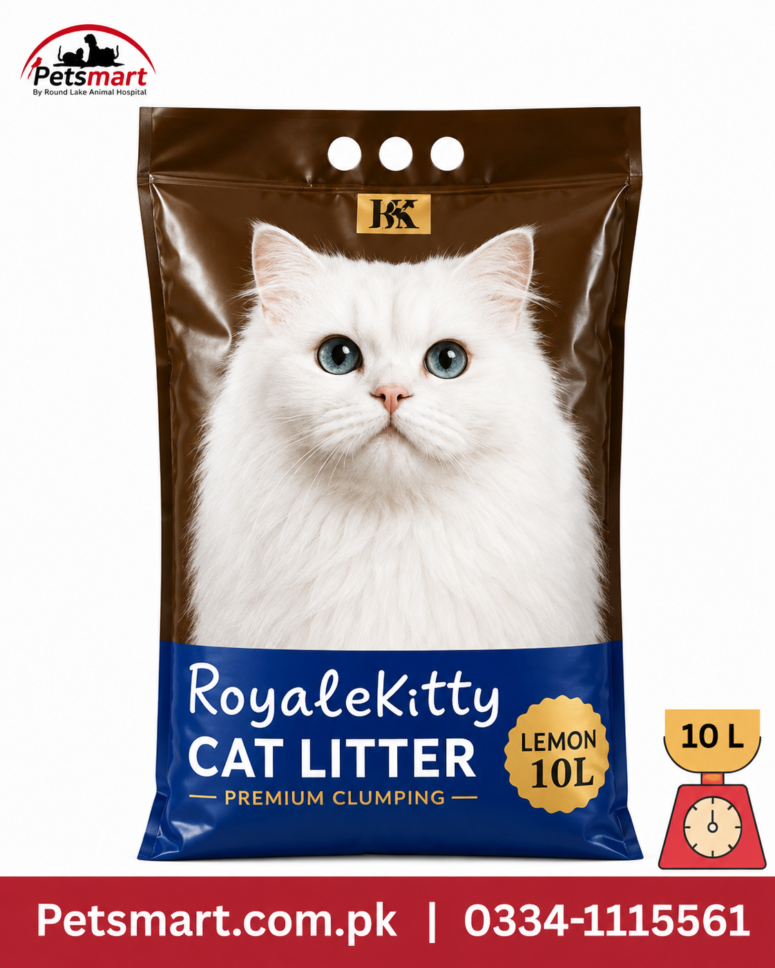 RoyaleKitty Lemon Premium Clumping Cat Litter 10L bag