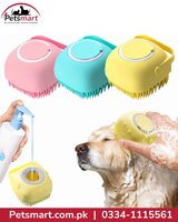 Aqua silicone massage bath brush with flexible bristles for cats and dogs