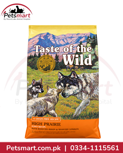 Taste of the Wild High Prairie Puppy Recipe with roasted bison and roasted venison 2kg bag