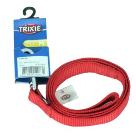 TRIXIE CLASSIC LEASH M-L /20MM, BLACK & Red - Red