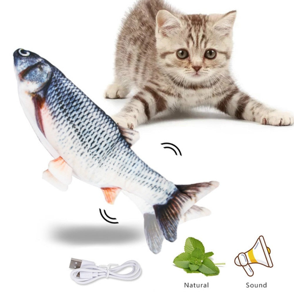 vibrating fish toy with charging wire