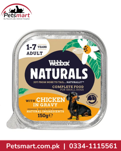 Webbox Naturals Adult Chicken in Gravy Wet Dog Food 150g for small dogs