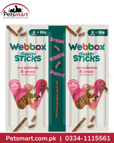 Webbox Tasty Sticks Salmon and Trout Cat Treats 30g