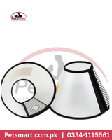 White plastic Elizabethan recovery collar small for dogs and cats