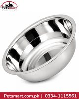 XXL silver stainless steel food and water bowl for cats and dogs