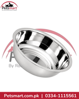 XXL silver stainless steel food and water bowl for cats and dogs