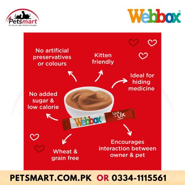 Webbox Lick-e-Lix with Beef Cat Treats - Image 2