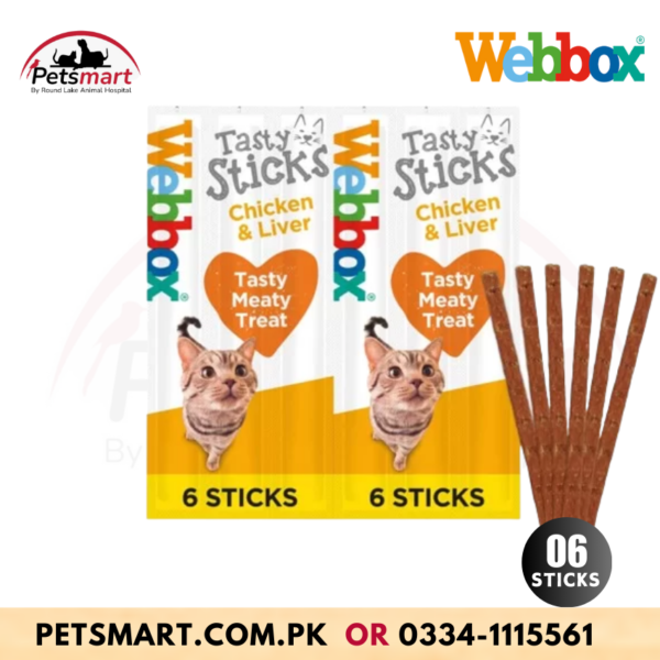 Webbox Tasty Sticks Chicken & Liver Cat Treats