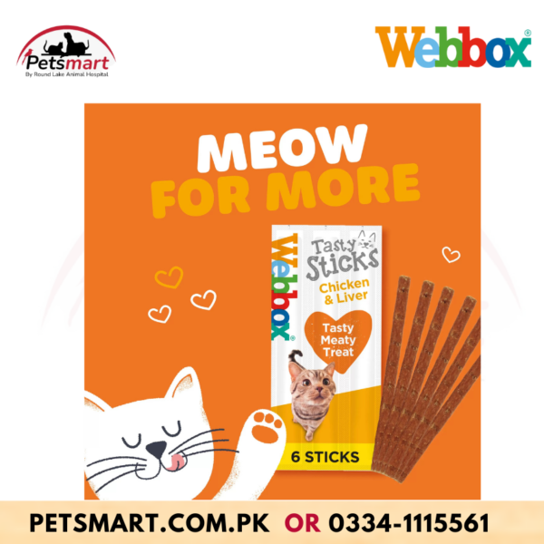 Webbox Tasty Sticks Chicken & Liver Cat Treats - Image 2